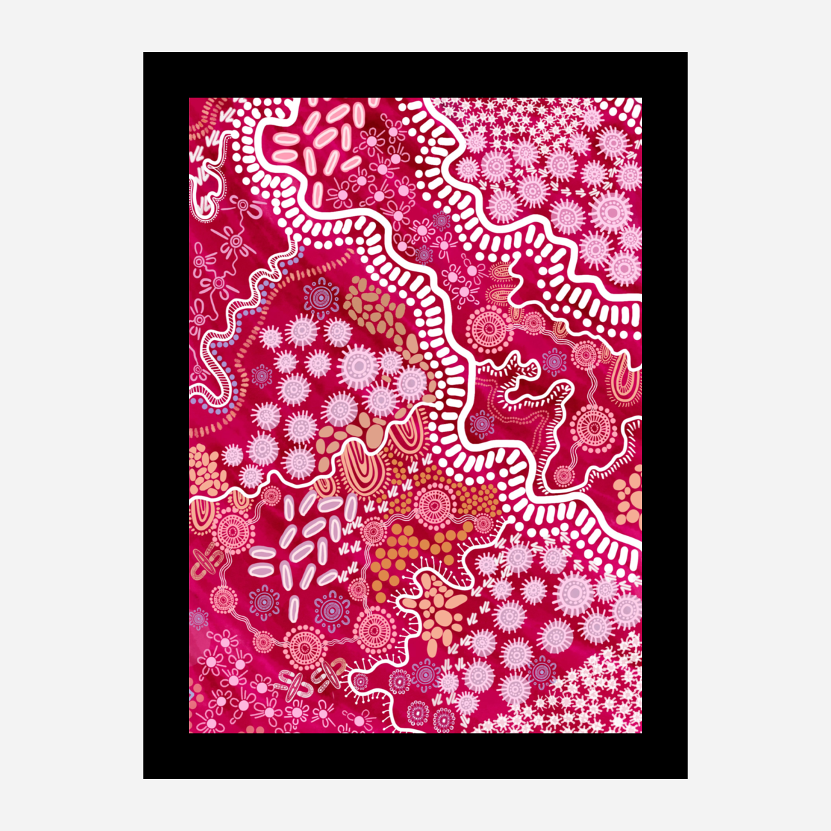 Print on paper - Country in colour - Pink