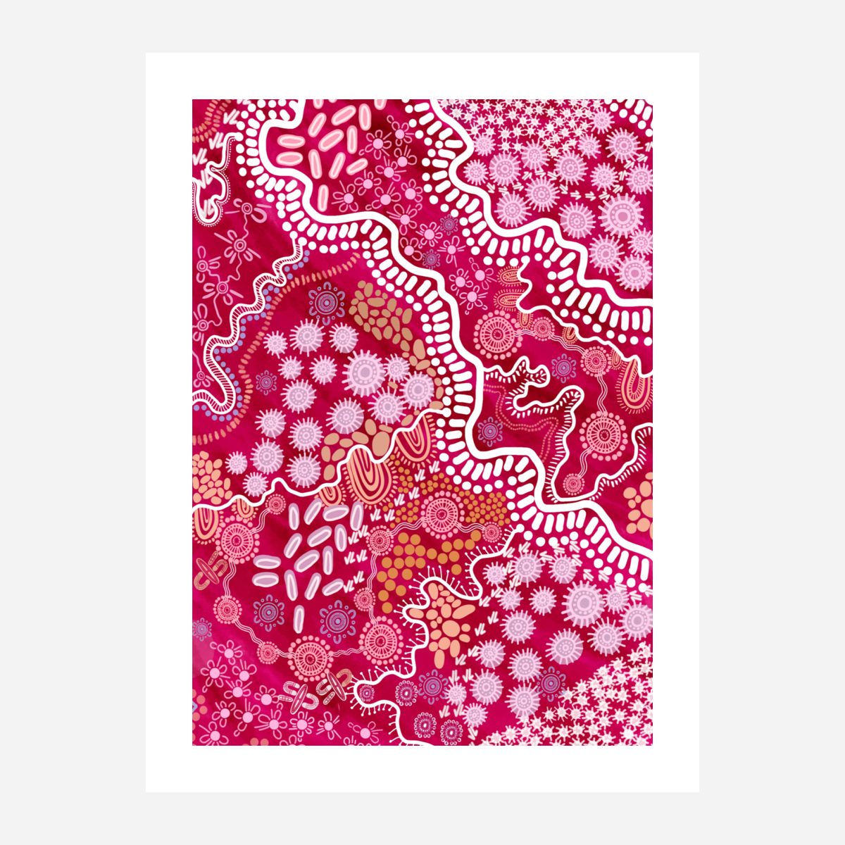 Print on paper - Country in colour - Pink