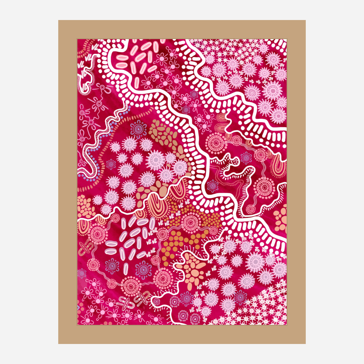 Print on paper - Country in colour - Pink
