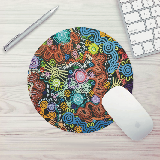 Country in colour Bright Round mouse pad